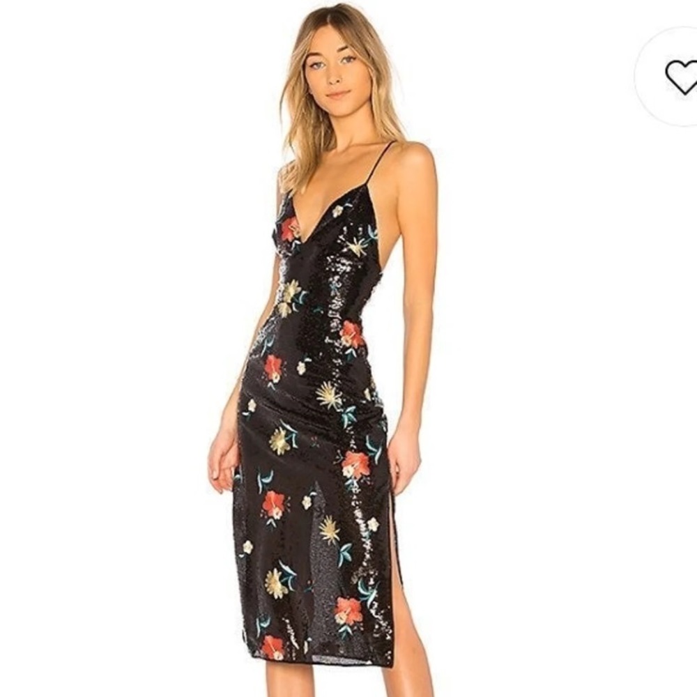 Lovers + Friends Midi black dress